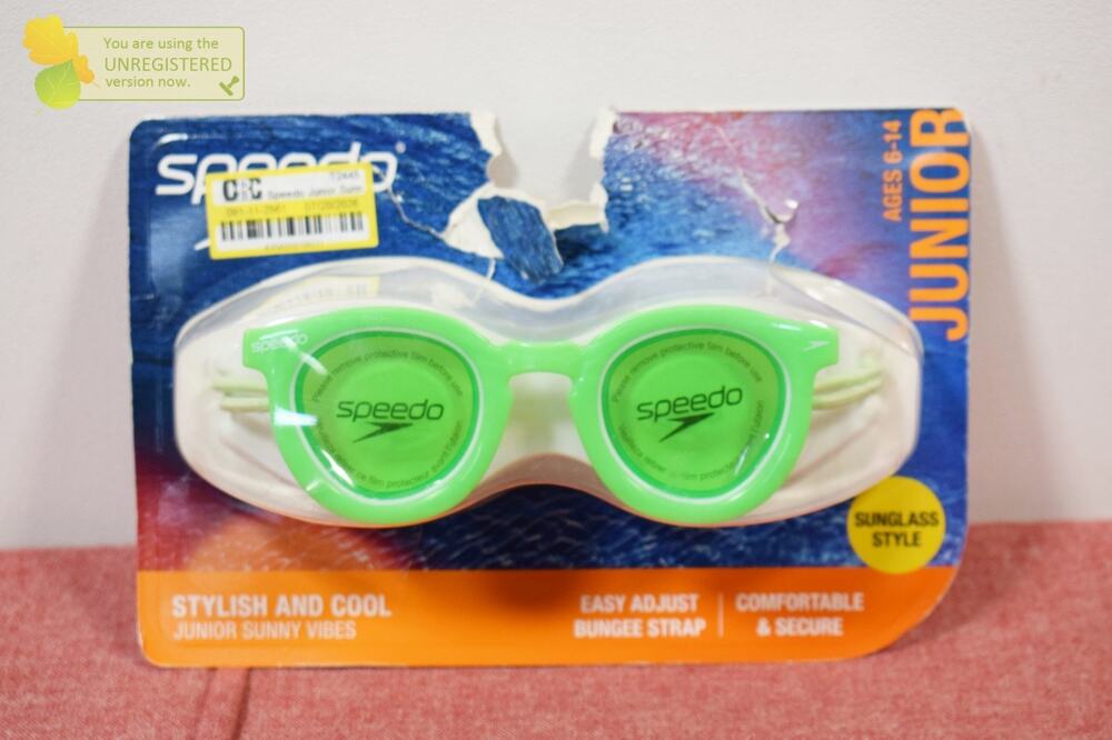 Speedo Junior Sunny Vibes Keith Swim Goggles Screaming Green Ages 6-14